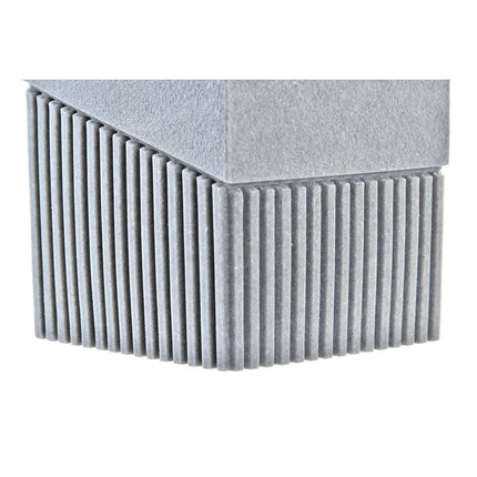 Zahnbürstenhalter DKD Home Decor Grau Aluminium Harz (7,6 x 7,6 x 10 cm)