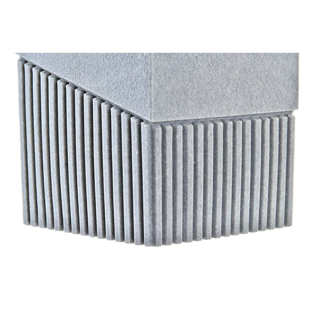 Zahnbürstenhalter DKD Home Decor Grau Aluminium Harz (7,6 x 7,6 x 10 cm)