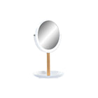 Spiegel DKD Home Decor natürlich Aluminium Weiß Bambus PS (17 x 17 x 31 cm)