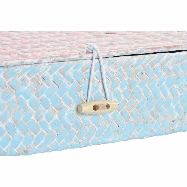 Korb-Set DKD Home Decor Polyester Faser Boho Mediterraner (30 x 30 x 12 cm)