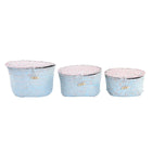 Korb-Set DKD Home Decor Polyester 20 x 20 x 12 cm Naturfaser Boho Mediterraner