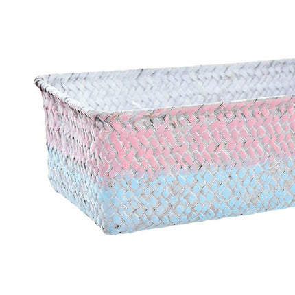 Korb-Set DKD Home Decor 31 x 16 x 11 cm Polyester 9 cm Naturfaser Boho Mediterraner