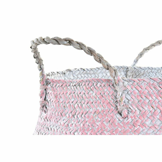 Korb DKD Home Decor Naturfaser 25 x 25 x 25 cm Mediterraner