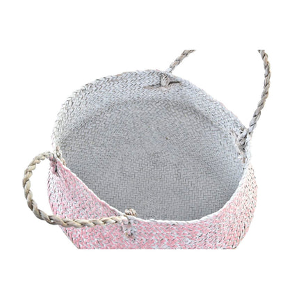Korb DKD Home Decor Naturfaser 25 x 25 x 25 cm Mediterraner