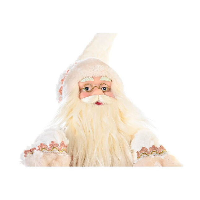 Deko-Figur DKD Home Decor Weihnachtsmann Weihnachten Grau Rosa Holz 42 x 22 x 50 cm