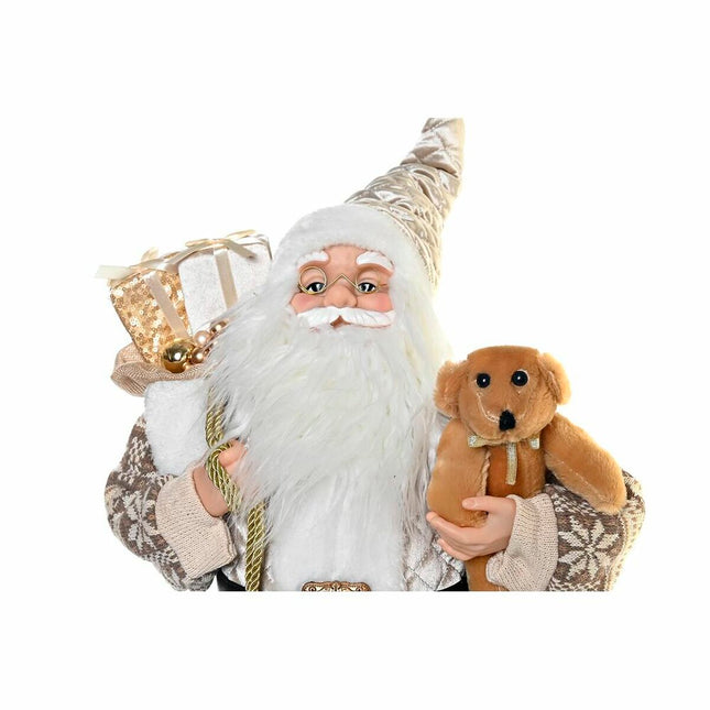 Dekoration DKD Home Decor Weihnachtsmann Grau Polyester PVC (37 x 20 x 60 cm)
