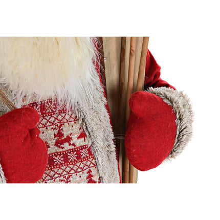 Weihnachtsschmuck DKD Home Decor Weihnachtsmann Rot Grau PVC Holz 60 x 50 x 124 cm