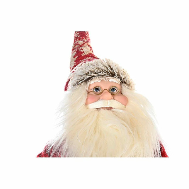 Deko-Figur DKD Home Decor Rot Grau Holz Polyester Weihnachtsmann (42 x 22 x 48 cm)