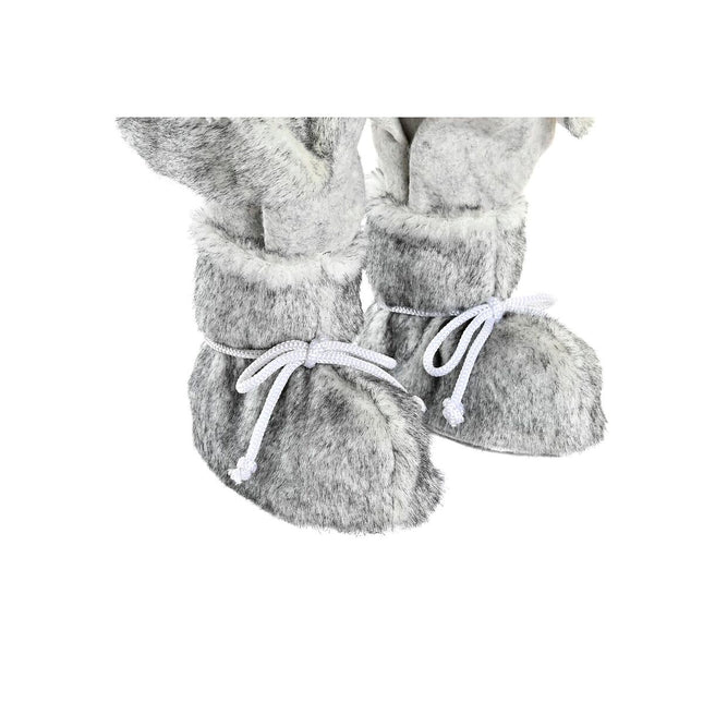 Weihnachtsschmuck DKD Home Decor Weihnachtsmann Rot Grau Holz Polyester Weiß PVC (32 x 20 x 64 cm)