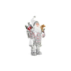 Weihnachtsschmuck DKD Home Decor Weihnachtsmann Rot Grau Holz Polyester Weiß PVC (32 x 20 x 64 cm)