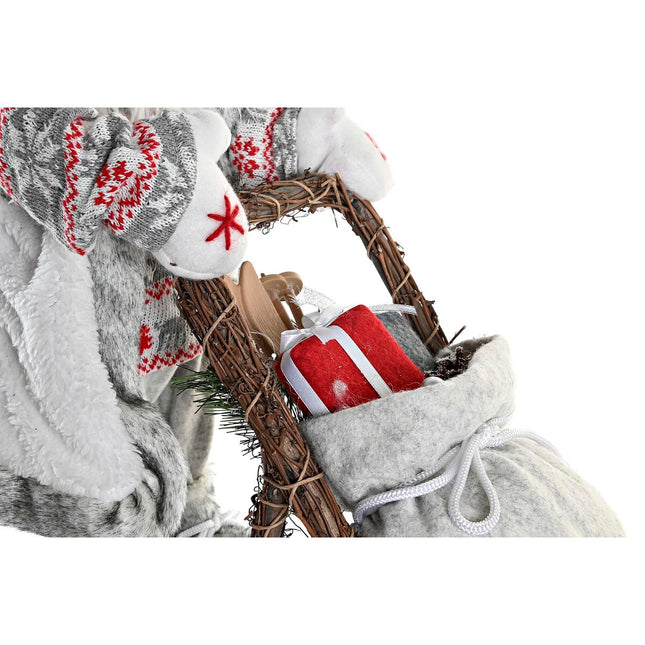 Weihnachtsschmuck DKD Home Decor Weihnachtsmann Grau Holz Polyester (42 x 22 x 48 cm)