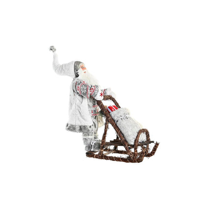 Weihnachtsschmuck DKD Home Decor Weihnachtsmann Grau Holz Polyester (42 x 22 x 48 cm)