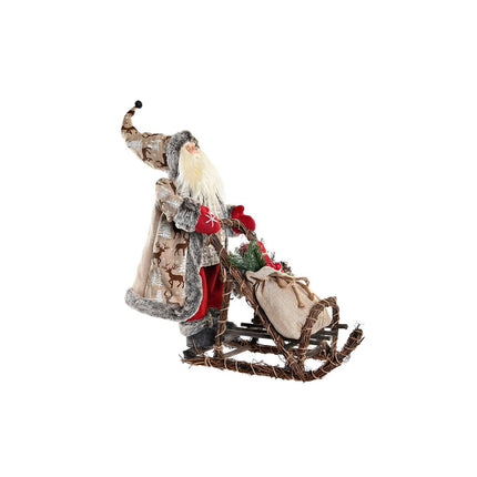 Weihnachtsschmuck DKD Home Decor Holz Polyester Weihnachtsmann (42 x 22 x 48 cm)