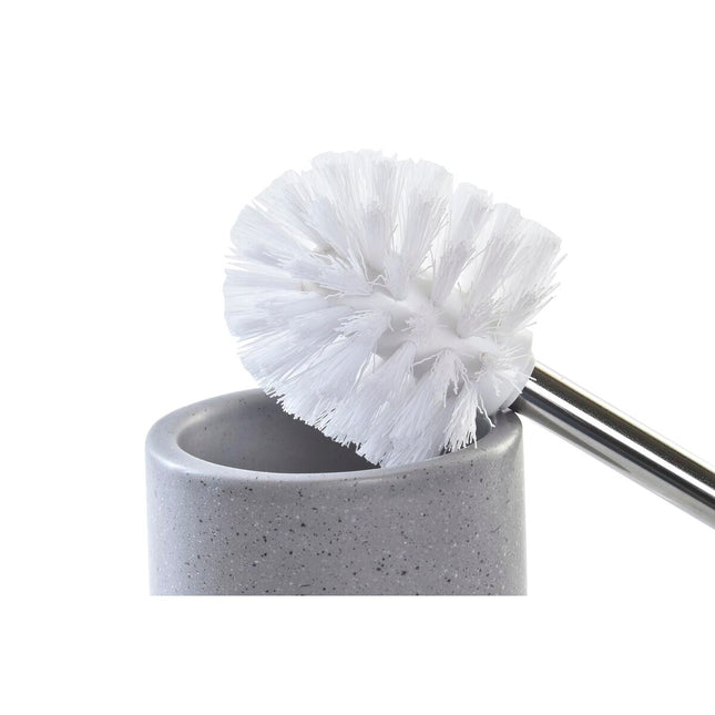 Toilettenbürste DKD Home Decor Urban Silberfarben Grau Aluminium Hellrosa (9,8 x 9,8 x 39 cm) (2 Stück)