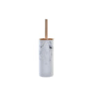 Toilettenbürste DKD Home Decor Scandi natürlich Aluminium Weiß Kautschuk Harz (10,3 x 10,3 x 38 cm)