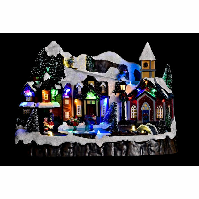 Dekoration DKD Home Decor Bewegungsmelder LED Leicht Musikalisch Harz Bunt (35 x 23 x 24,5 cm)