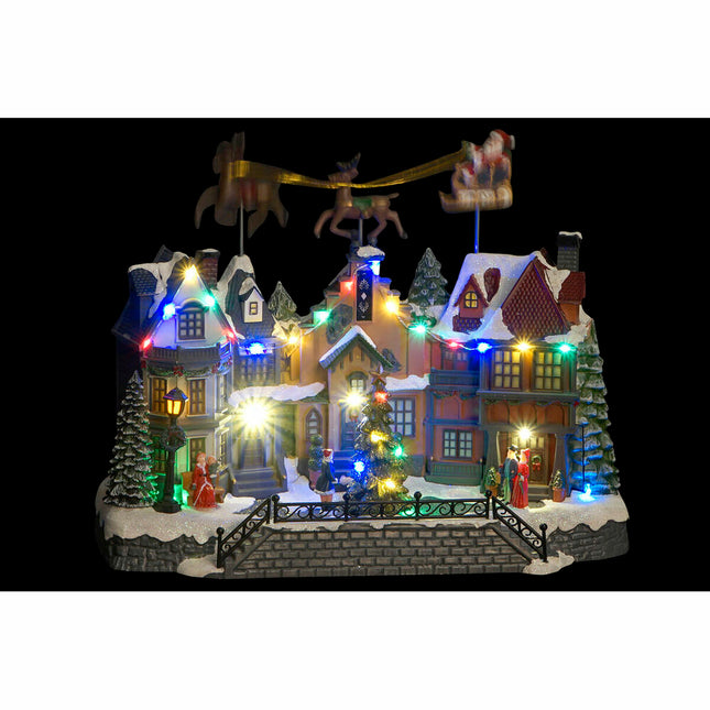 Weihnachtsschmuck DKD Home Decor Bewegungsmelder LED Leicht Musikalisch Harz (39 x 20 x 33 cm)