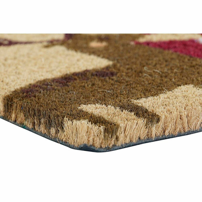Fußmatte DKD Home Decor Weihnachten PVC Weihnachtsmann Kokosnuss Faser (60 x 40 x 1,5 cm) (2 Stück)