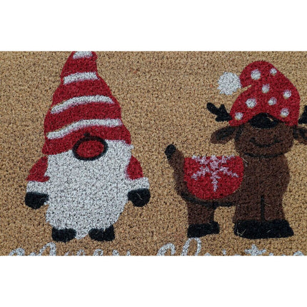 Fußmatte DKD Home Decor Weihnachten PVC Weihnachtsmann Kokosnuss Faser (60 x 40 x 1,5 cm) (2 Stück)