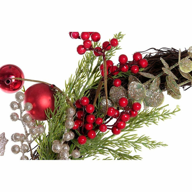 Weihnachtskranz DKD Home Decor PVC Rattan (60 x 60 x 12 cm)