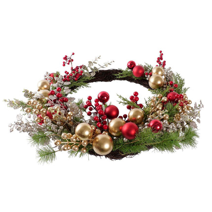 Weihnachtskranz DKD Home Decor PVC Rattan (60 x 60 x 12 cm)