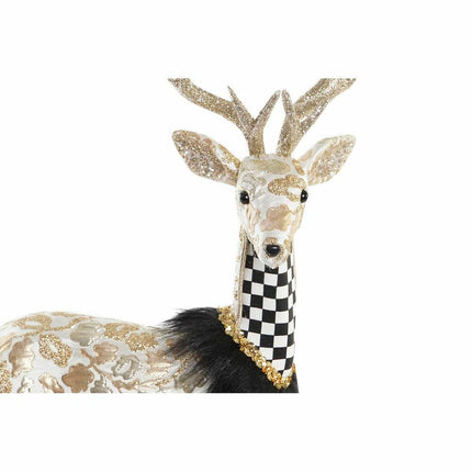 Weihnachtsschmuck DKD Home Decor Schwarz Gold Rentier (35 x 18 x 55 cm)