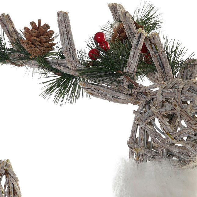 Weihnachtsschmuck DKD Home Decor Rentier korb (33 x 14 x 60 cm)