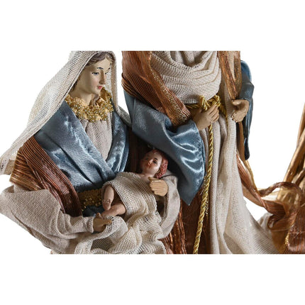 Weihnachtskrippe DKD Home Decor Blau Gold Krone (50 x 10 x 57 cm) (30 x 5 x 30 cm)