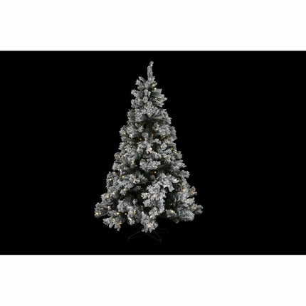 Weihnachtsbaum DKD Home Decor Metall Polyäthylen Weiß grün Verschneit (130 x 130 x 218 cm)