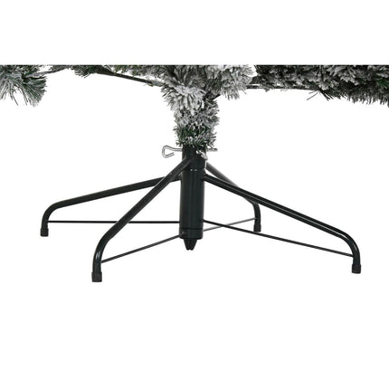 Weihnachtsbaum DKD Home Decor Metall Polyäthylen Weiß grün Verschneit (130 x 130 x 218 cm)