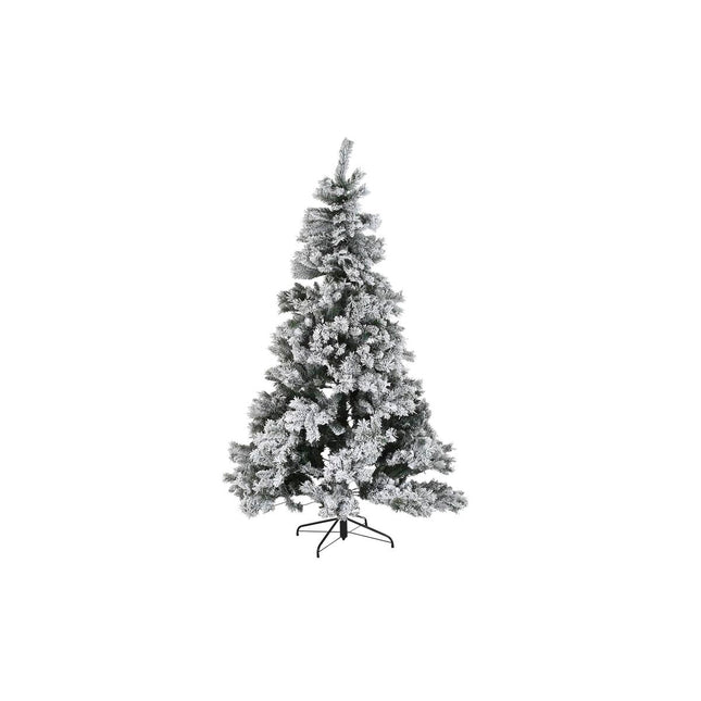 Weihnachtsbaum DKD Home Decor Metall Polyäthylen Weiß grün Verschneit (130 x 130 x 218 cm)