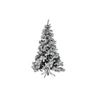 Weihnachtsbaum DKD Home Decor Metall Polyäthylen Weiß grün Verschneit (130 x 130 x 218 cm)