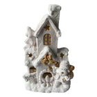 Weihnachtsschmuck DKD Home Decor Haus Weiß Verschneit (32 x 21 x 52 cm)