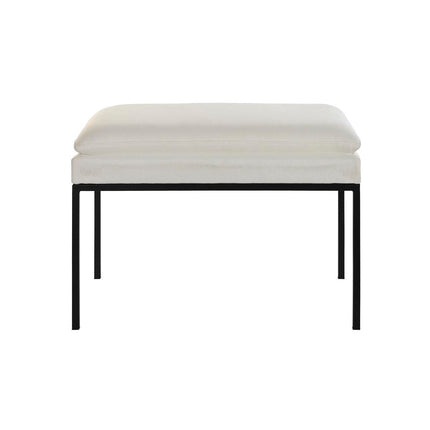 Fußstütze DKD Home Decor Schwarz Polyester Weiß Eisen Moderne (60 x 40 x 42 cm)