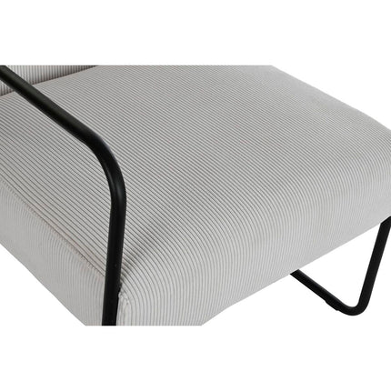 Sessel DKD Home Decor Schwarz Polyester Weiß Eisen (64 x 74 x 79 cm)