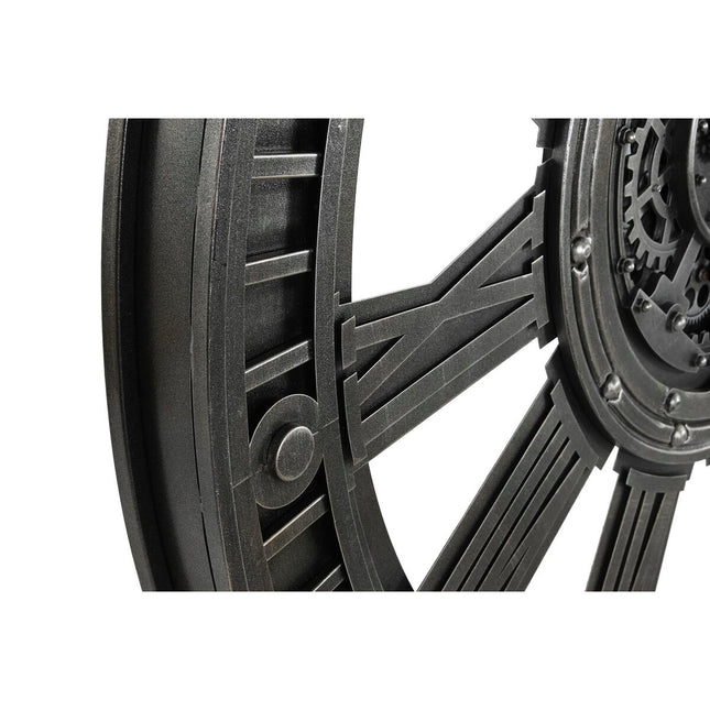 Wanduhr DKD Home Decor Zahnräder Silberfarben Eisen 117 x 9,5 x 117 cm