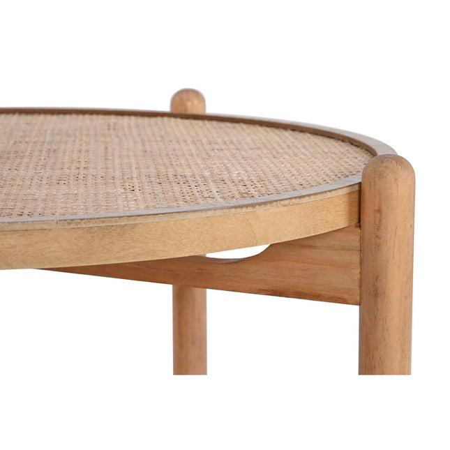Beistelltisch DKD Home Decor Rattan Paulonia-Holz (66 x 66 x 45 cm)