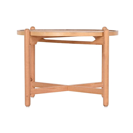 Beistelltisch DKD Home Decor Rattan Paulonia-Holz (66 x 66 x 45 cm)