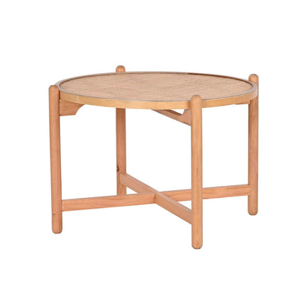 Beistelltisch DKD Home Decor Rattan Paulonia-Holz (66 x 66 x 45 cm)