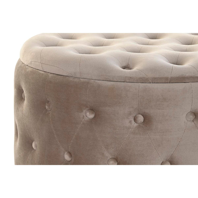Fußstütze DKD Home Decor Polyester MDF Hellgrau (70 x 70 x 42 cm)