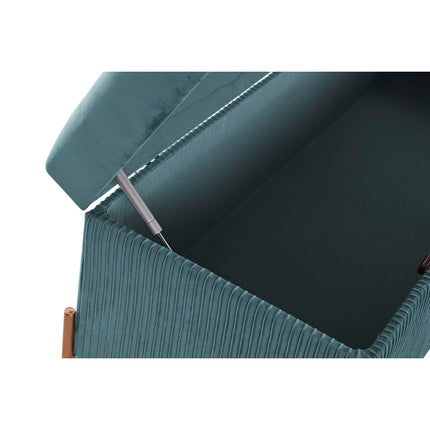 Bettfußbank DKD Home Decor Polyester MDF grün Glamour (115 x 40 x 45 cm)