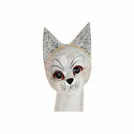 Figurensatz DKD Home Decor Grau Beige Katzen Albassia-Holz (17 x 6 x 100 cm) (17 x 8 x 99 cm)