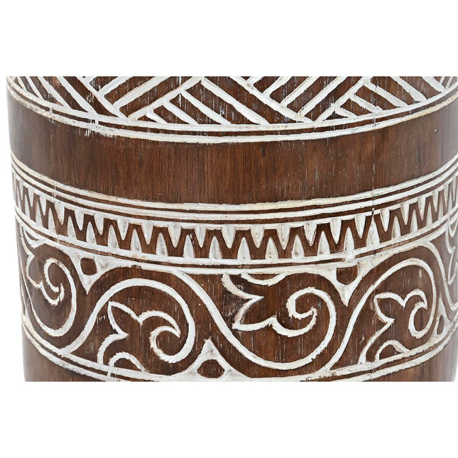 Beistelltisch DKD Home Decor natürlich Weiß Albassia-Holz (28 x 28 x 50 cm) (29 x 29 x 50 cm)