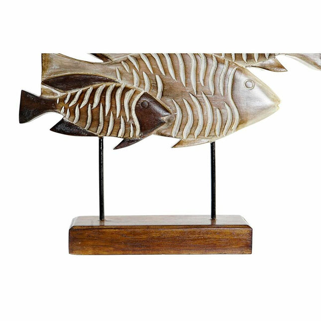 Deko-Figur DKD Home Decor natürlich Weiß Eisen Spiralen (44 x 9,5 x 44 cm)