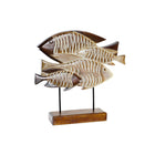 Deko-Figur DKD Home Decor natürlich Weiß Eisen Spiralen (44 x 9,5 x 44 cm)