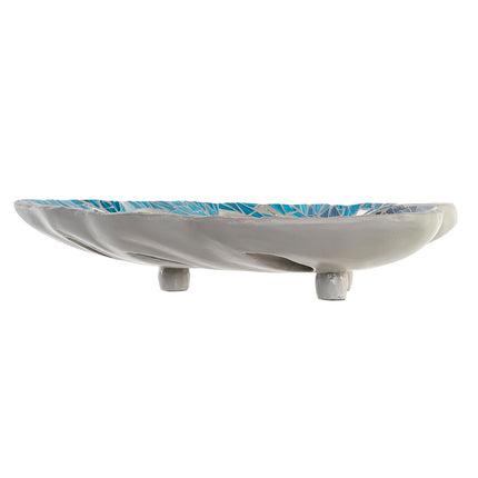 Tischdekoration DKD Home Decor 43 x 36 x 9 cm Blau grün 45 x 36 x 9 cm Pflanzenblatt