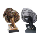 Deko-Figur DKD Home Decor 27 x 15 x 38 cm Schwarz Kupfer Kolonial Afrikanerin (2 Stück)