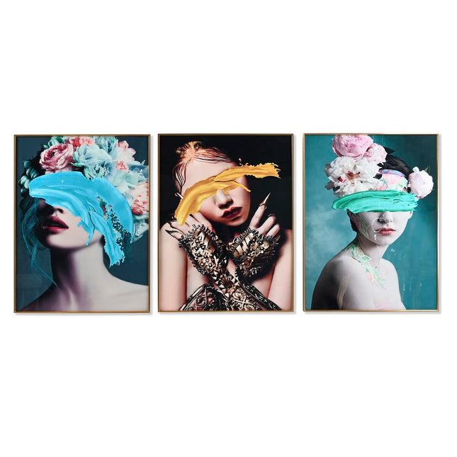 Bild DKD Home Decor Damen 60 x 3 x 80 cm Moderne (3 Stücke)