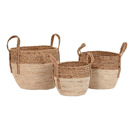 Korb-Set DKD Home Decor Faser (38 x 38 x 33 cm)