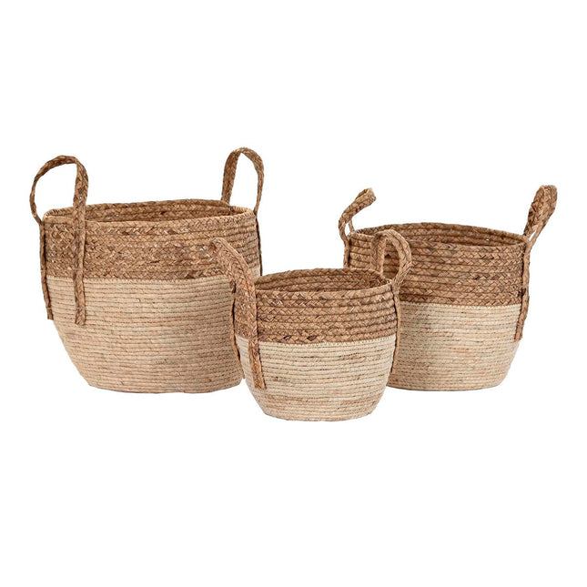 Korb-Set DKD Home Decor Faser (38 x 38 x 33 cm)